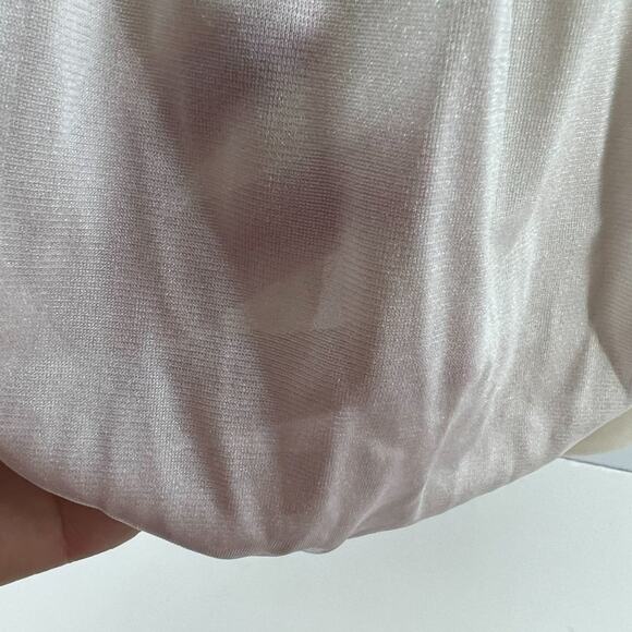 Teri Lingerie 100% Nylon Shiny Silky Full Coverage Brief Panty Size 8 Pure White - Picture 2 of 9